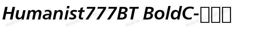 Humanist777BT BoldC字体转换